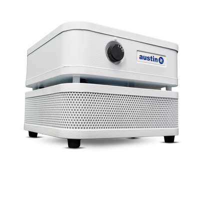 Austin "it" air purifier facing right on a white background