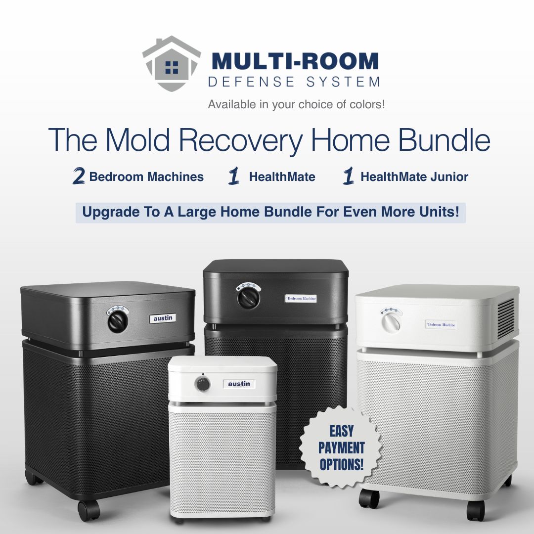 Mold recovery home bundle with multiple machines on a white background
