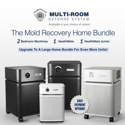 Mold recovery home bundle with multiple machines on a white background
